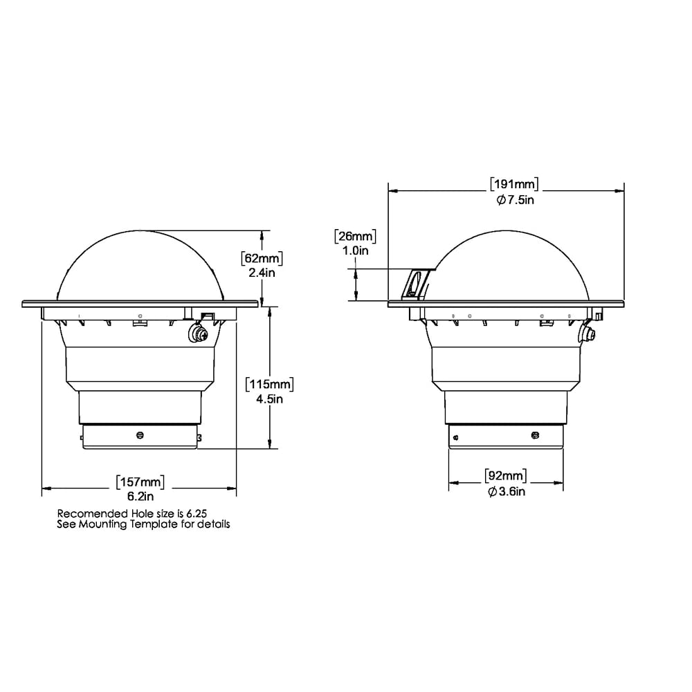 SS-5000 SuperSport Compass - Flush Mount - Black main image 1
