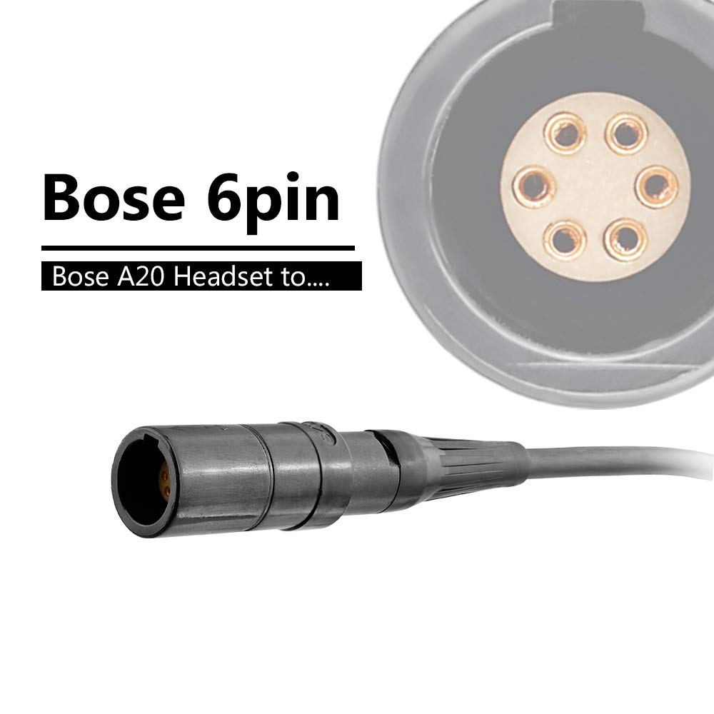 R Spider Wireless Aviation Headset To General Aircraft (Ga) Adapter For Bose A20 Lemo 6Pin