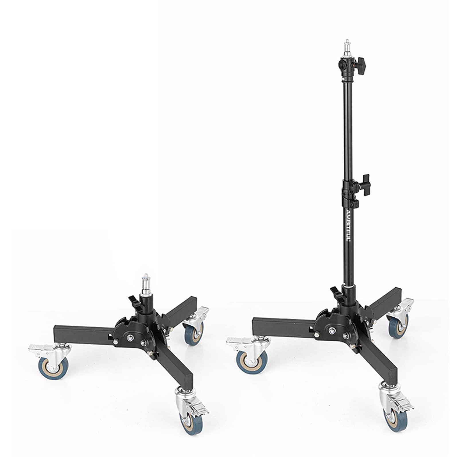 Ambitful 61 81Cm/21 31.9'' Profession Removable Very Sturdy Folding Floor Light Stand And Wheels For Studio Flash Led Light