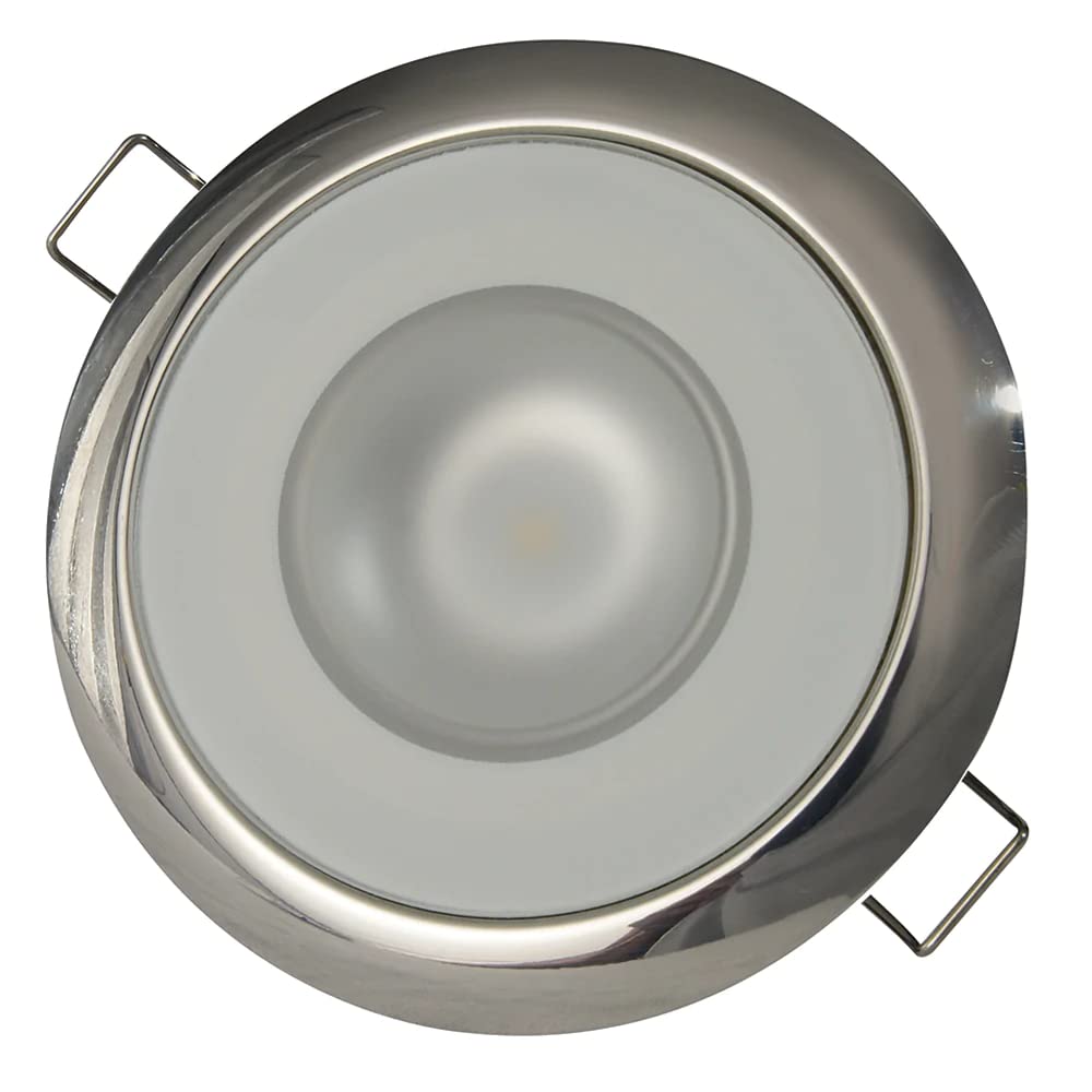 Lumitec 113119 Mirage Led Exterior Or Interior Down Light, Flush Mount, Stainless Steel Polished Bezel, Warm White Dimming 3.25-,WBLITB00976M9R0