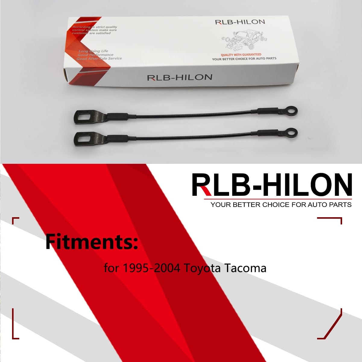 Rlb Hilon Tailgate Cable Compatible With Toyota Tacoma 1995 To 2003 Year, 65770 04030 6577004030, Lift Gate Support Straps Picku