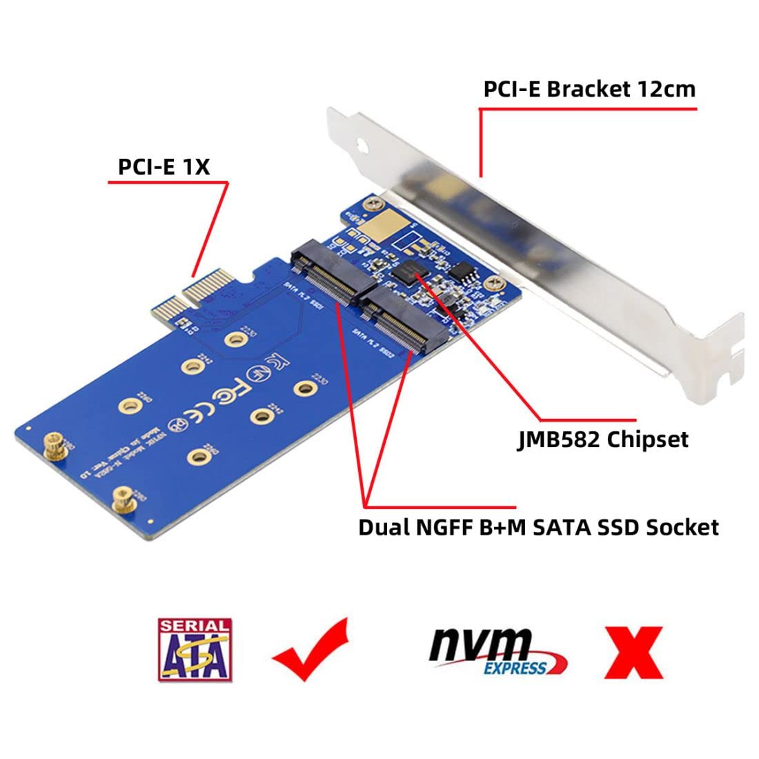 Chenyang M.2 NVME SSD à SFF-8654 ＆ NGFF SATA SSD To SATA 2 In 1 Adaptateur Combo Pour La Carte Principale Ne Pas Travailler Nvem Ssd To Sata Fiche Technique Et Prix Au Maroc