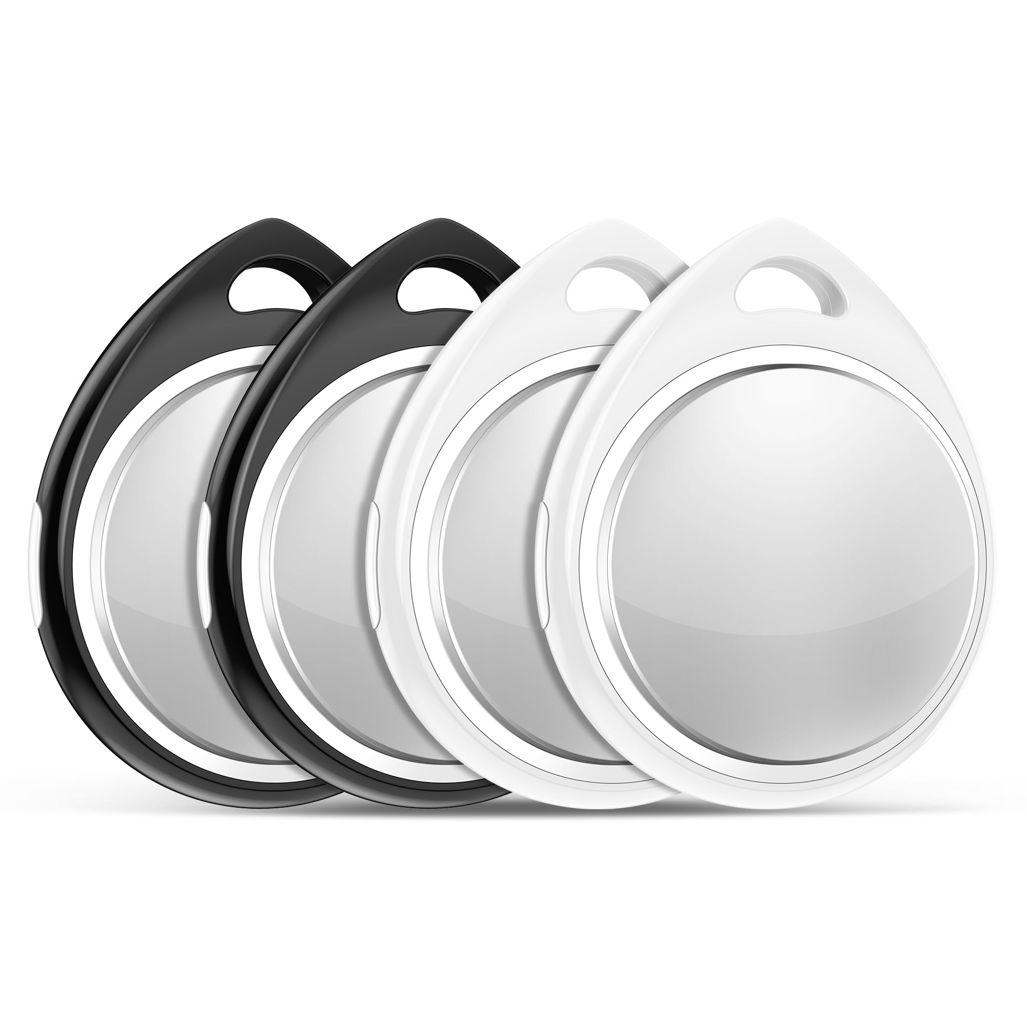 Air Tags-4 Pack Item Finders Work For Apple Find My (Ios Only) App Tracker Tag For Kids, Luggage, Keys, Backpack, Etc, Black+Bla