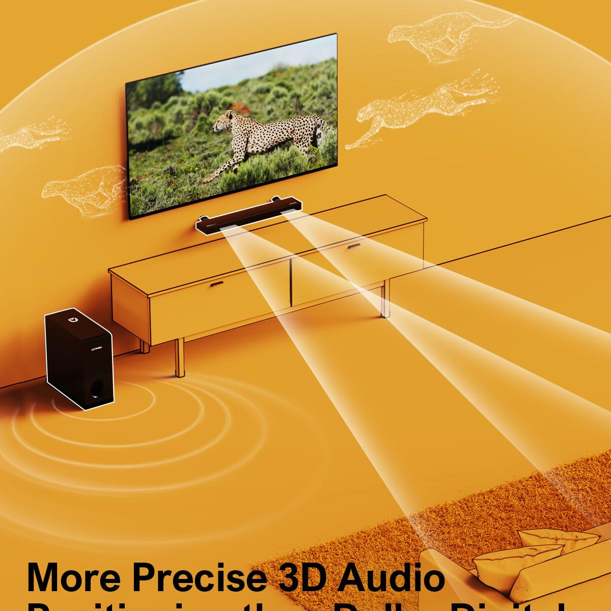 Ultimea Sound Bars For Smart Tv With Dolby Atmos, 3D