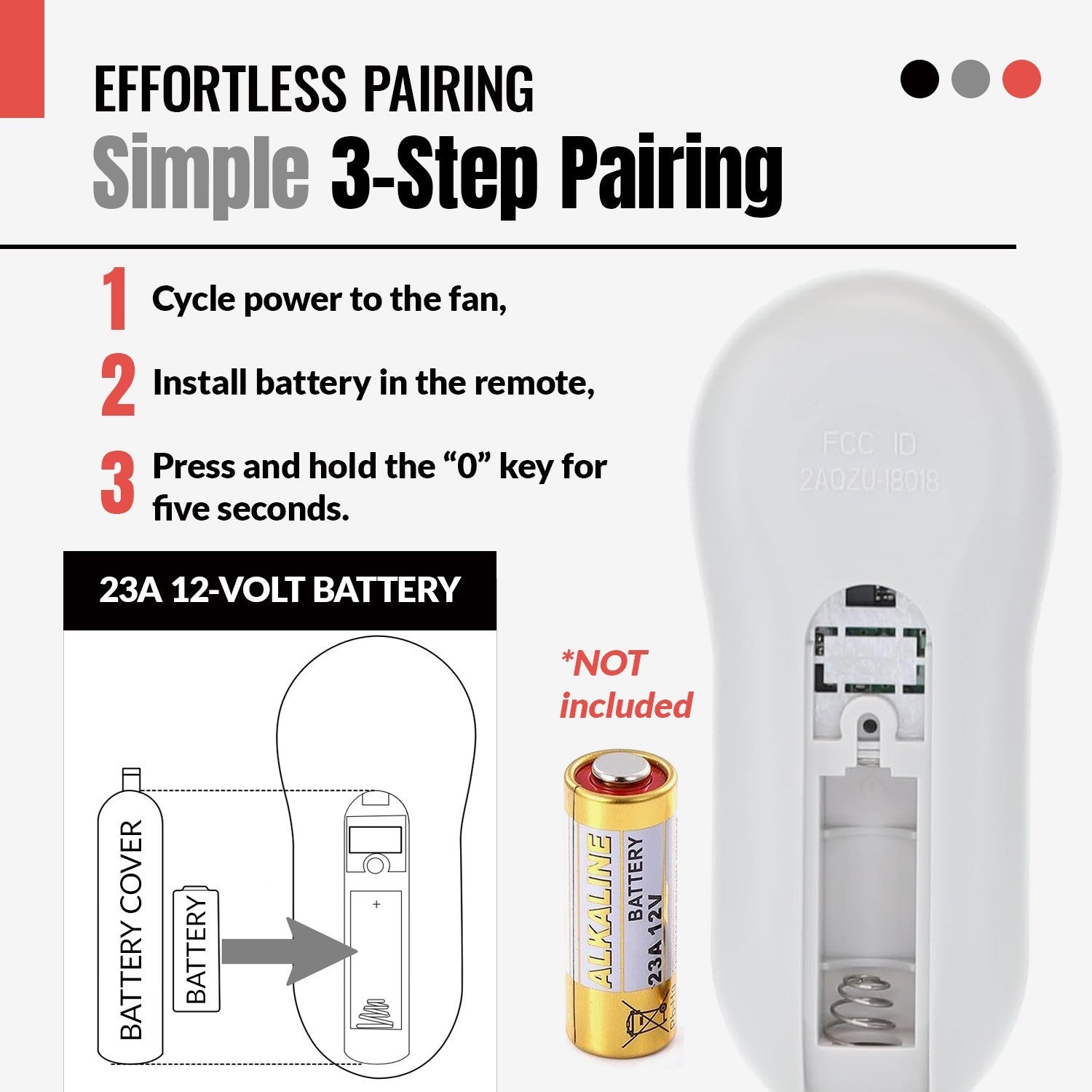 Anderic Substitute For Harbor Breeze TR214A KUJCE10610 Ceiling Fan Remote Control [RRTR214D]