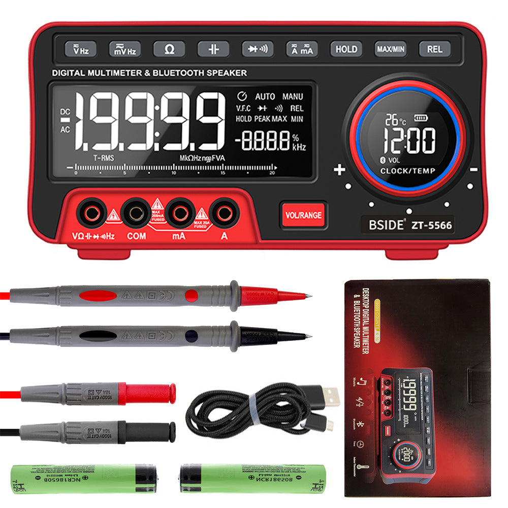 BSIDE ZT5566 Bluetooth Digital Multimeter 19999 Counts Auto Range Desktop Tester