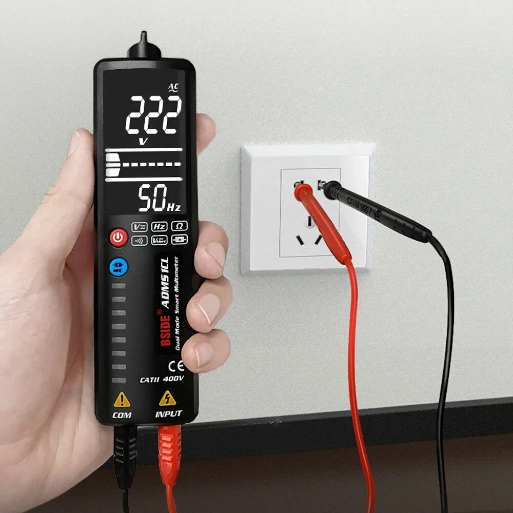 BSIDE ADMS1CL Smart Digital Multimeter 2000 Counts Auto-Range Voltage Detector