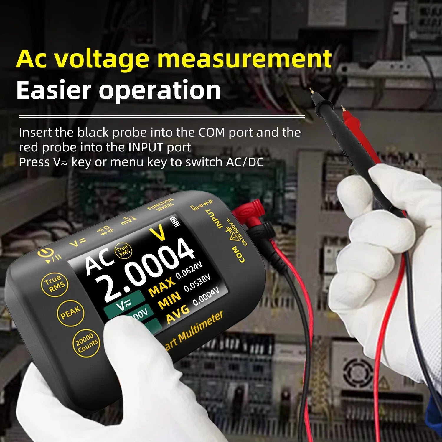 BSIDE S450 Intelligent Digital Multimeter 20000 Counts Voltage Real