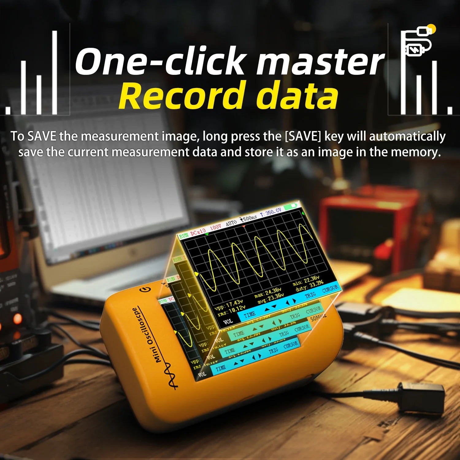 BSIDE OT4 Handheld Digital Oscilloscope