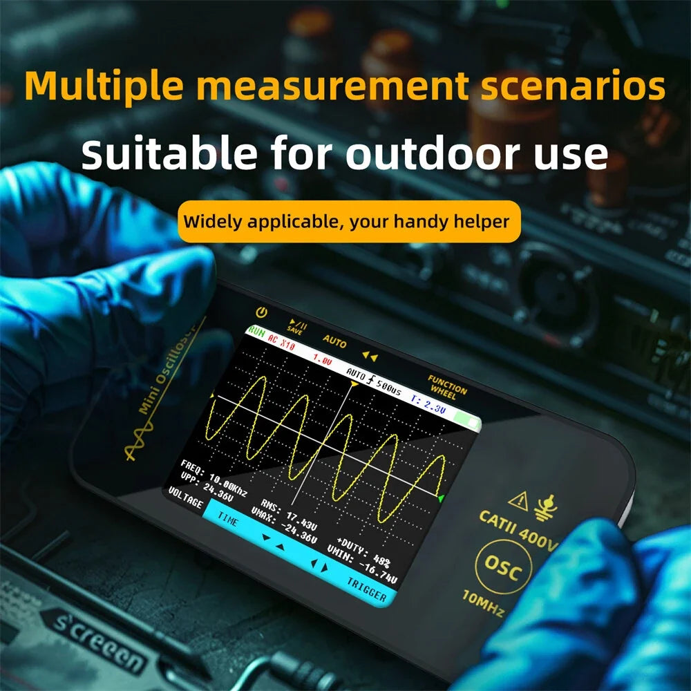 BSIDE OT3 Mini Handheld Oscilloscope 10MHz 48MSa/s with Probe