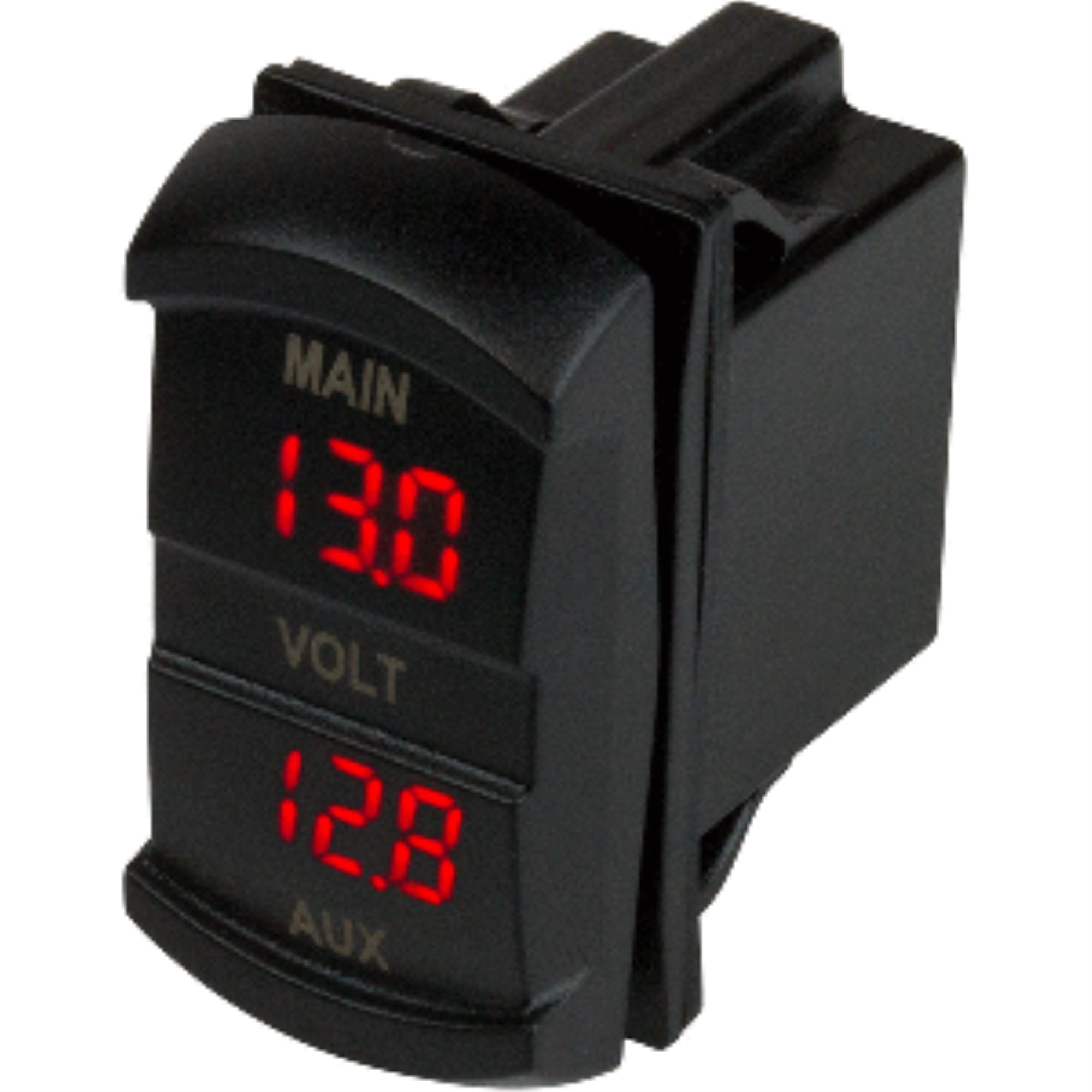 Sea Dog Dual Volt Meter Rock Switch 10V 48Vdc