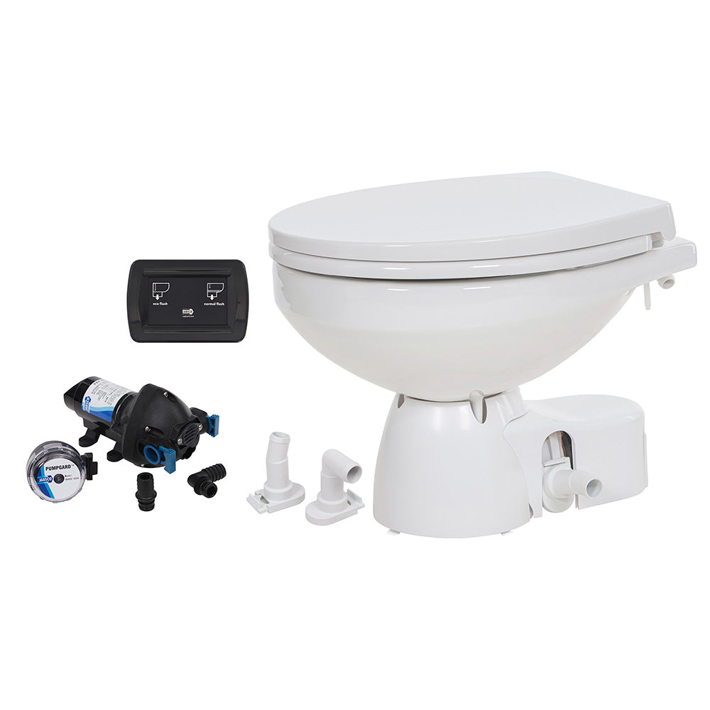 Jabsco Quiet Flush E2 Raw Water Toilet Regular Bowl - 24V &Ndash; Soft Close Lid,WBHDWA001346768