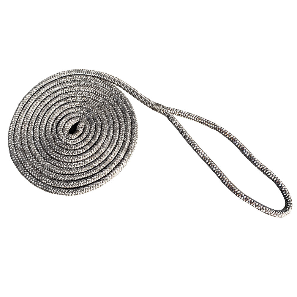 New England Rope 5/8'' X 25&#39; Nylon Double Braid Dock Line - Grey,WBAUVB0CWYXTVXB
