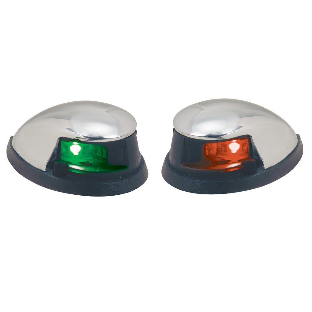 Perko Red/Green Horizontal Mount Side Lights - Pair - Chrome Plated Zinc,WBAUVB0CWYVX9KY