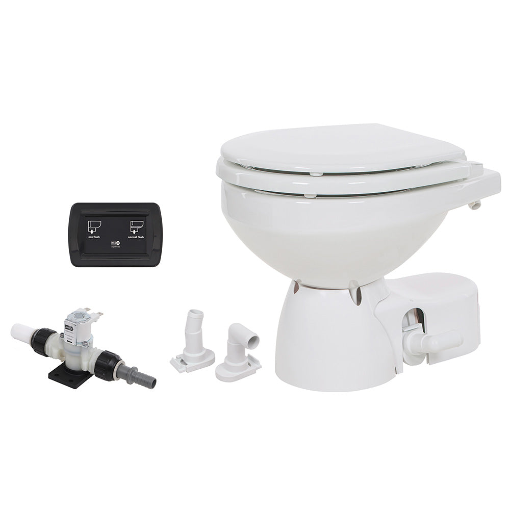 Jabsco Quiet Flush E2 Fresh Water Toilet Compact Bowl - 12V - Soft Close Lid,WBHDWB0D3VNZVY7