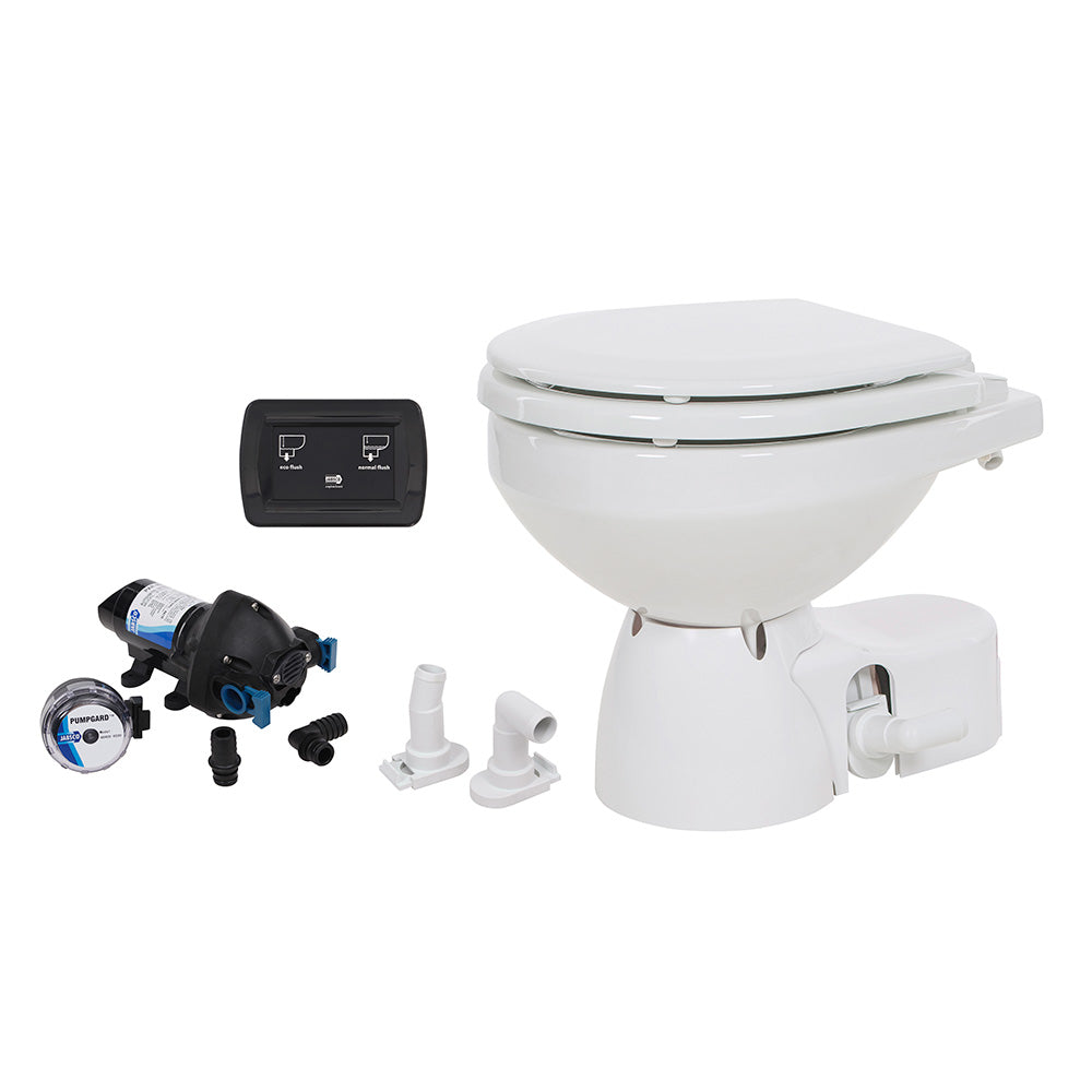 Jabsco Quiet Flush E2 Raw Water Toilet Compact Bowl - 12V - Soft Close Lid,WBHDWB0D3VQF2CX