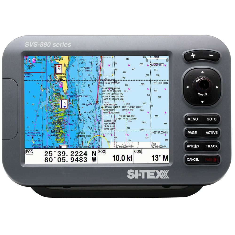 Si-Tex Standalone 8'' Chartplotter System W/Color Lcd, Internal &Amp; External Gps Antenna &Amp; C-Map 4D Card,WBEEAA001346838