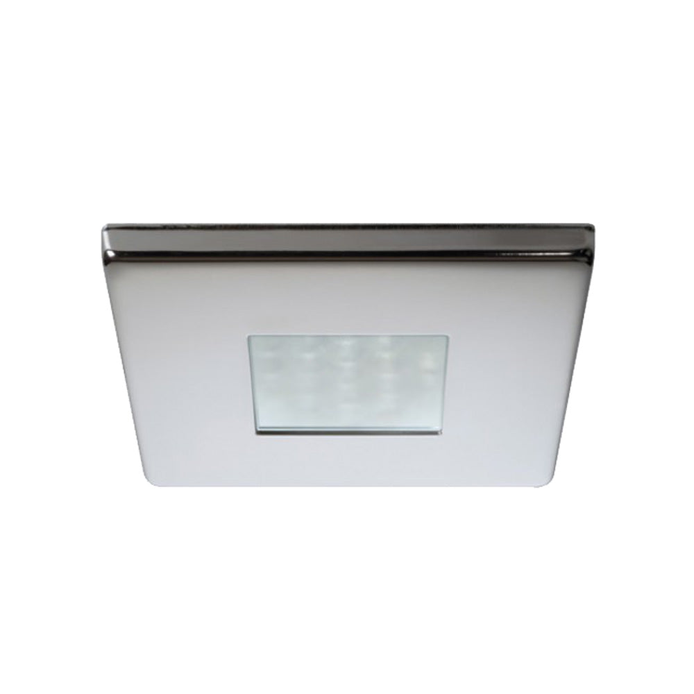 Quick Edwin C Downlight Led - 2W, Ip66, Screw Mounted - Square Stainless Bezel, Square Warm White Light,WBAUVB0140VMIPY