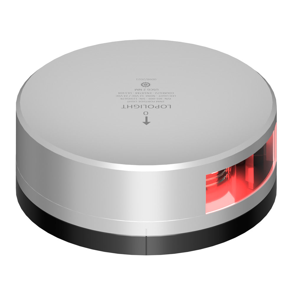 Lopolight Red Port Light - 2Nm - Silver Housing W/Fb Base,WBAUVA001346912