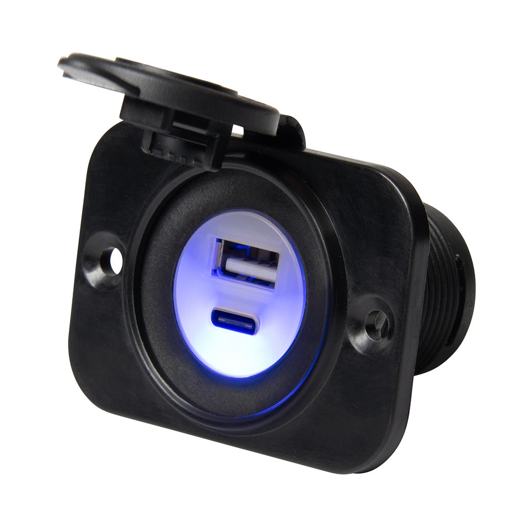 Marinco Sealink&Reg; Dual Usb-A/C Combo Charger,WBAUVA001346943