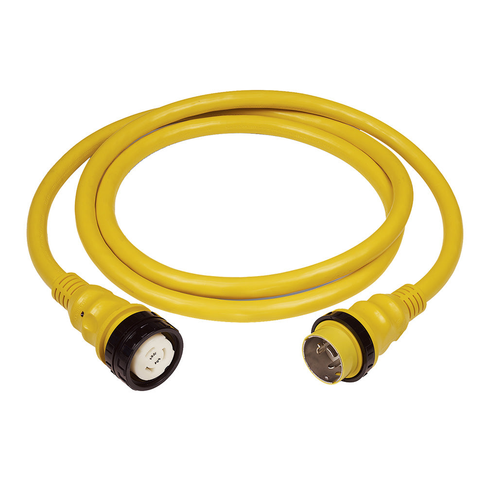 Marinco 50 Amp 125V Shore Power Cable - 75' - Yellow,WBAUVB01EA95GEQ