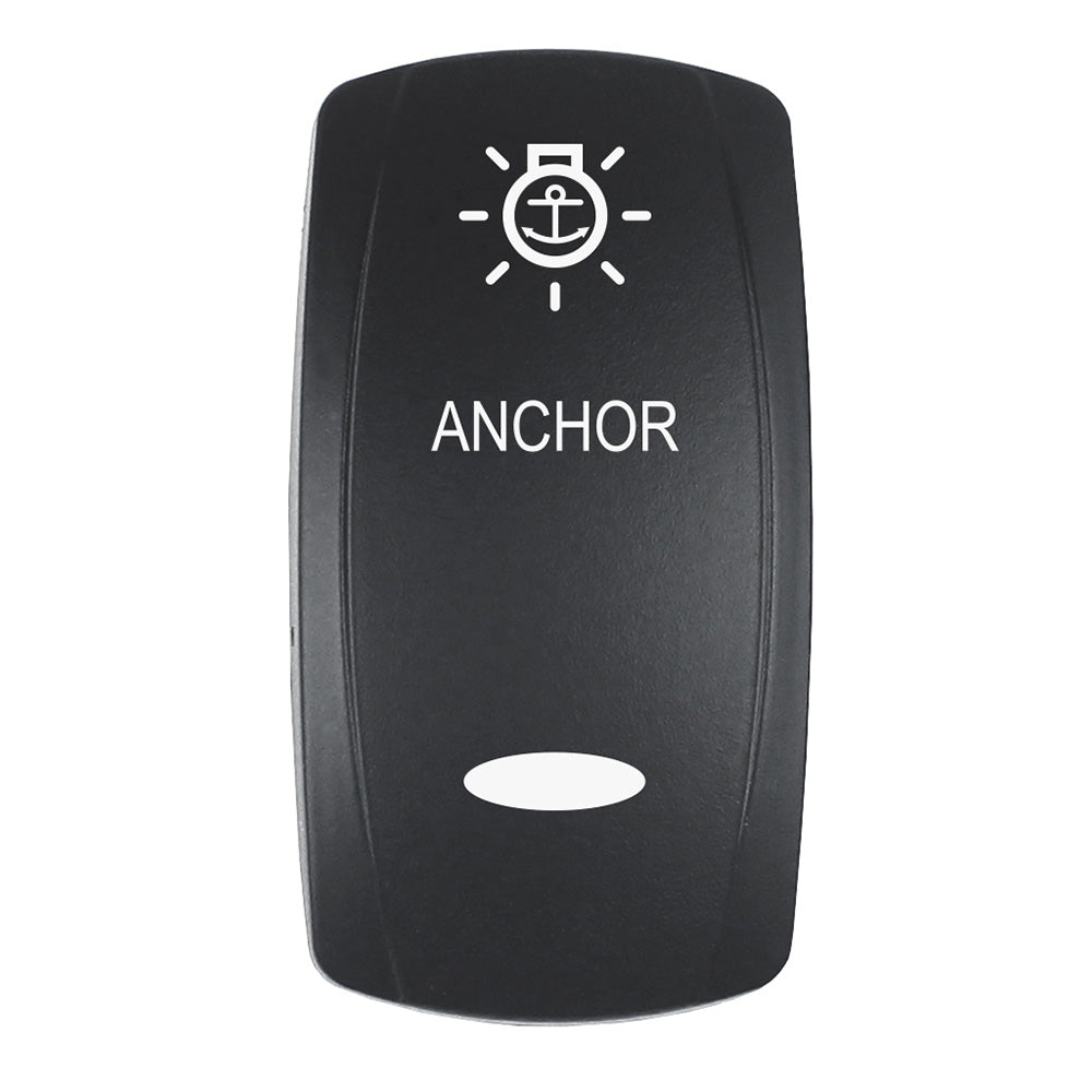 Pacer Actuator - 'Anchor' F/V Series Contura Switches - Black - Laser Etched (Top/Bottom Light),WBHDWA001347204