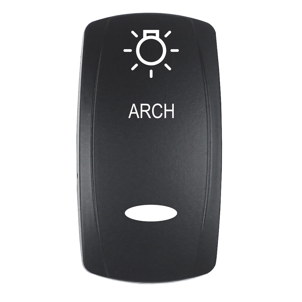 Pacer Actuator - 'Arch' F/V Series Contura Switches - Black - Laser Etched (Top/Bottom Light),WBHDWA001347205