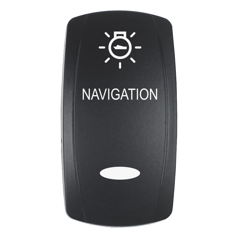 Pacer Actuator - 'Navigation' F/V Series Contura Switches - Black - Laser Etched (Top/Bottom Light),WBHDWA001347225