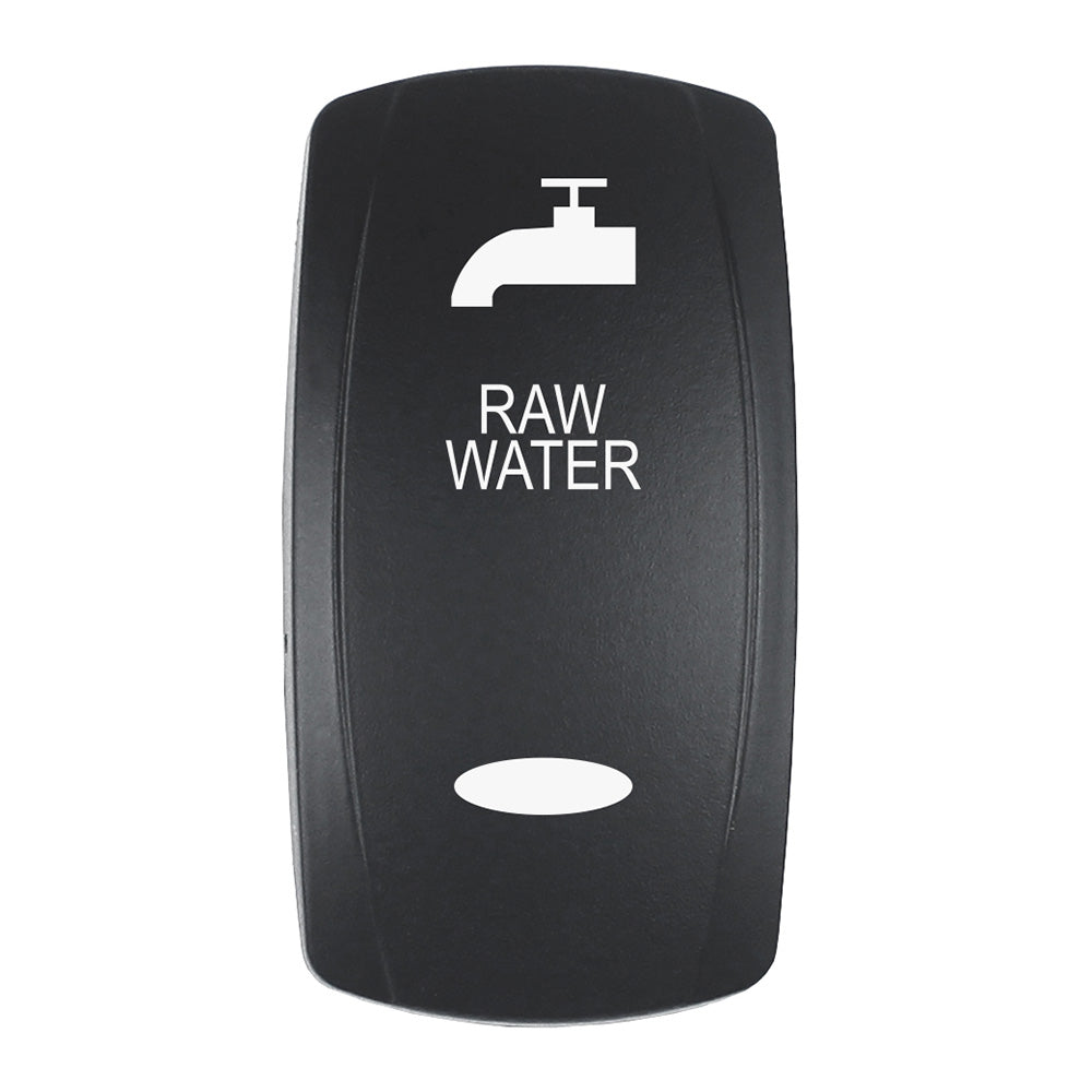 Pacer Actuator - 'Raw Water' F/V Series Contura Switches - Black - Laser Etched (Top/Bottom Light),WBHDWA001347227