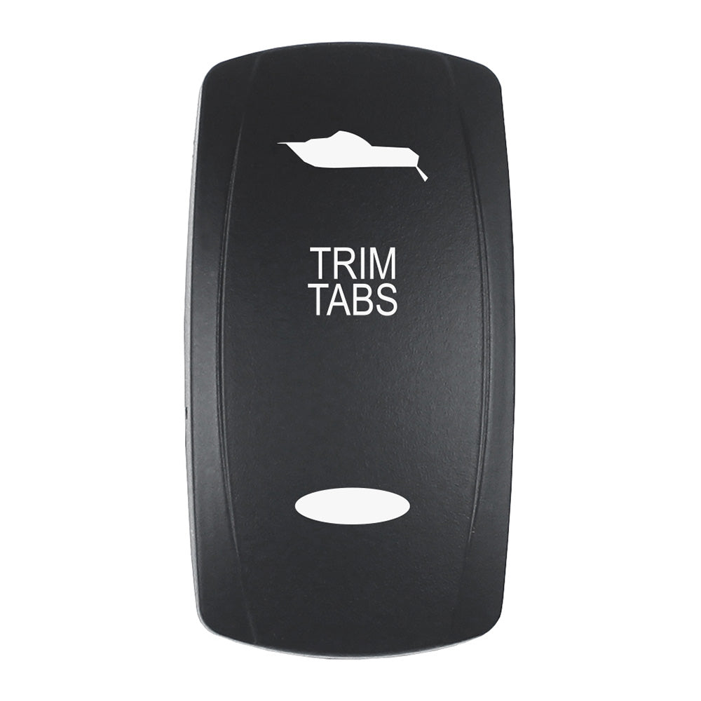 Pacer Actuator - 'Trim Tabs' F/V Series Contura Switches - Black - Laser Etched (Top/Bottom Light),WBHDWA001347229