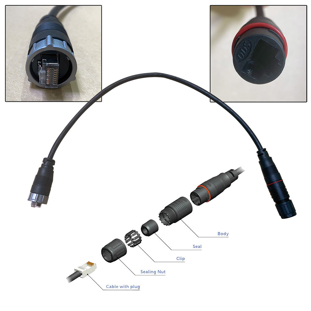 Furuno Rj45 To Hub102 Cable 0.5M Waterproof Rj45 (M) To Rj45 Adapter,WBEEAB0F8GYZ4KH