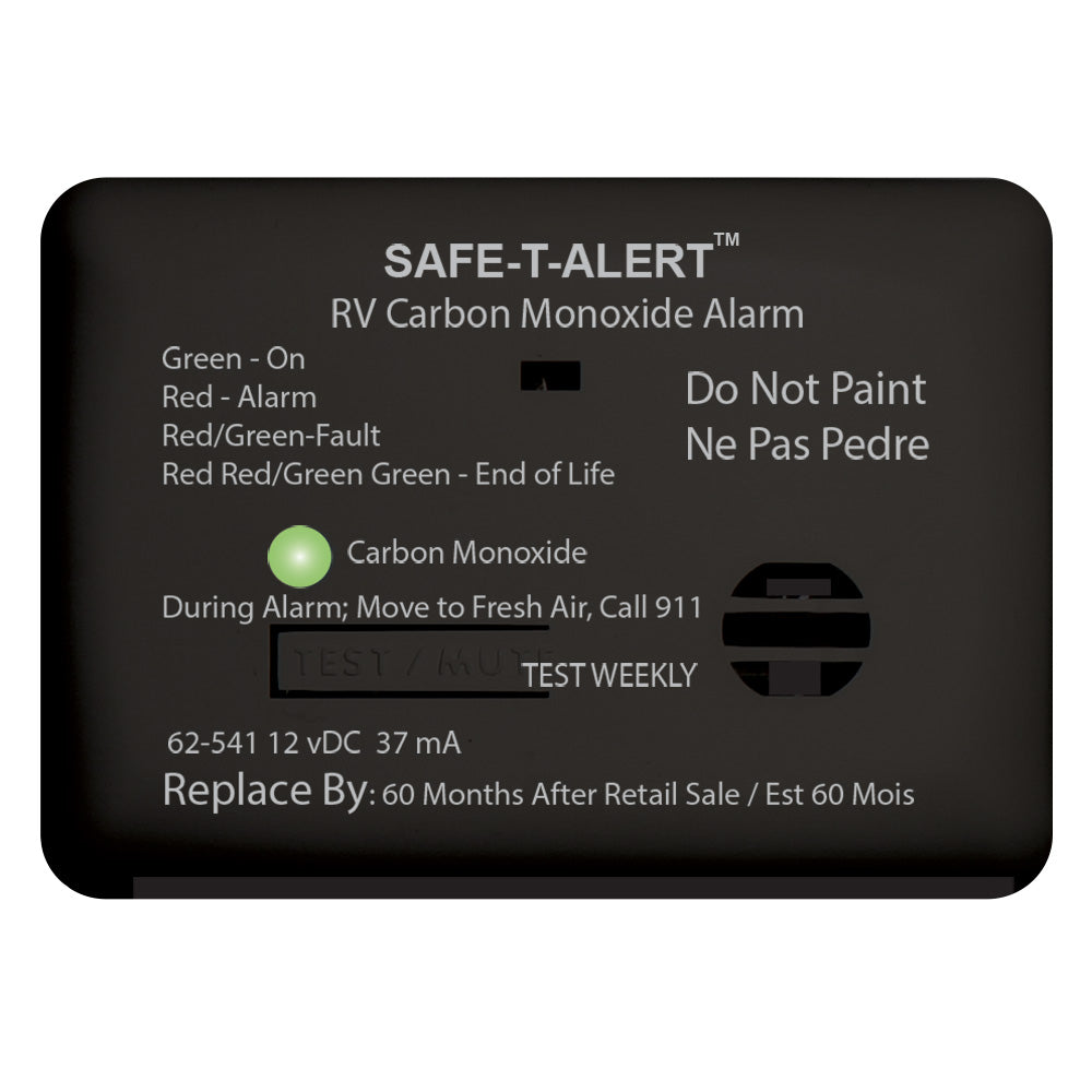Safe-T-Alert 62 Series Carbon Monoxide Alarm - 12V - Rv Surface Mount - Black,WBAUVA001347274