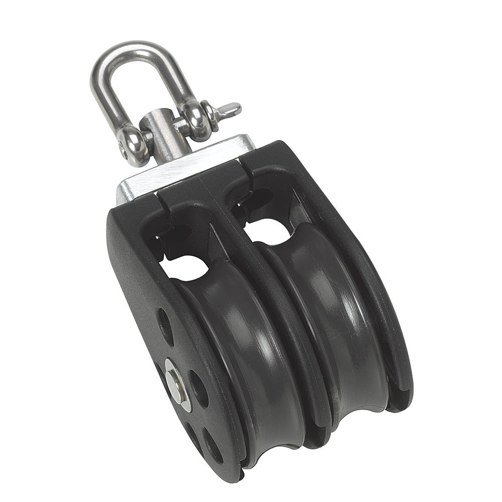 Barton Marine Size 3 45Mm Plain Bearing Pulley Block Double W/Swivel,WBAUVB07JBPV4XG