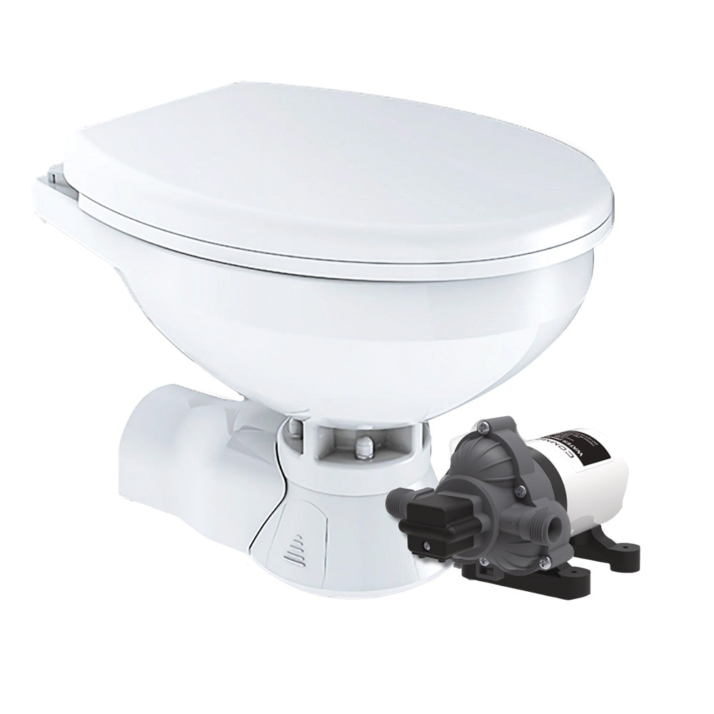 Commodore Quiet Flush Electric Toilet - Rear Macerator - Raw Water Pump - Regular Size,WBHDWB0DPXTL4GP