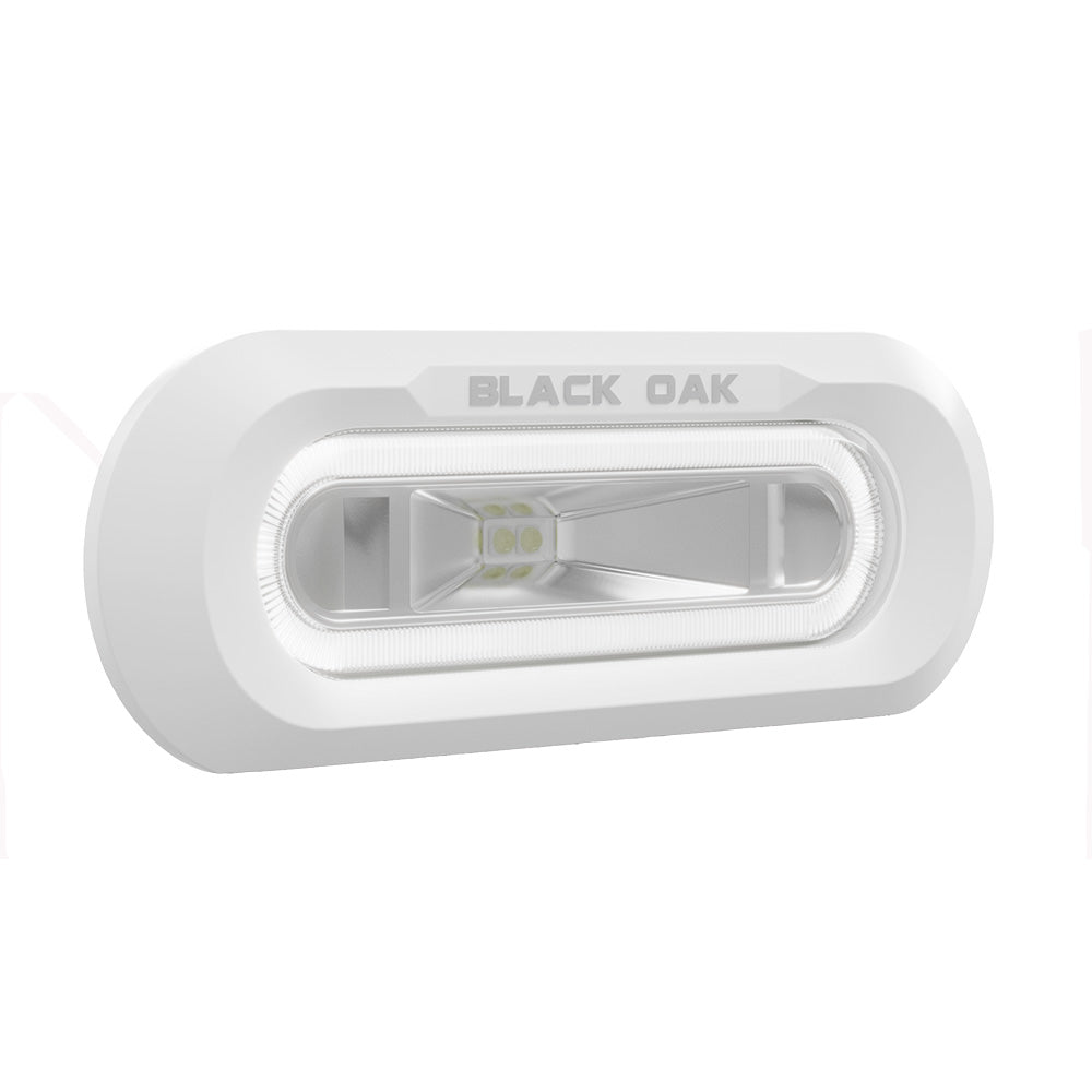 Black Oak Low Pro&Trade; Marine Spreader Light - Flush Mount - White Housing - White Led,WBAUVB0F8DW5LKN