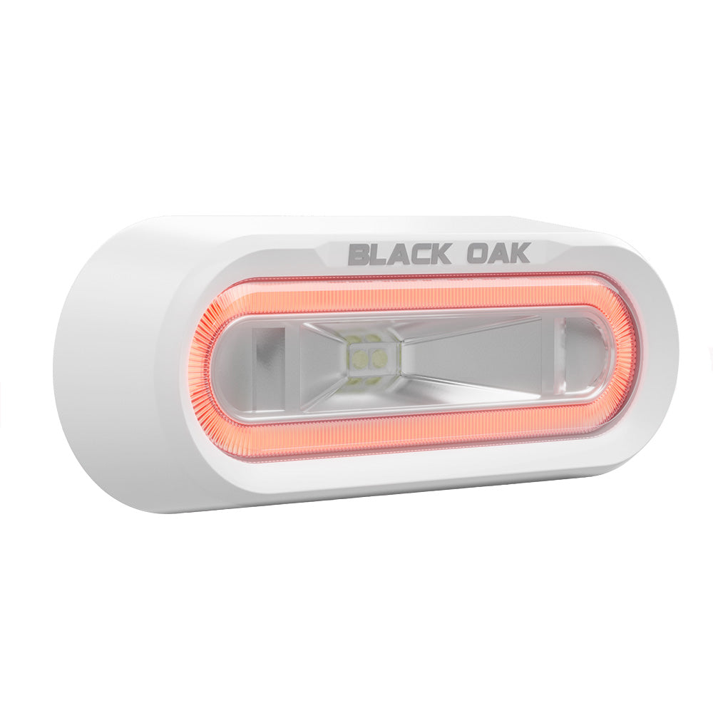 Black Oak Low Pro&Trade; Off Road Spreader Light - Bracket Mount - White Housing - Red Led,WBAUVB0F8L1LLQP