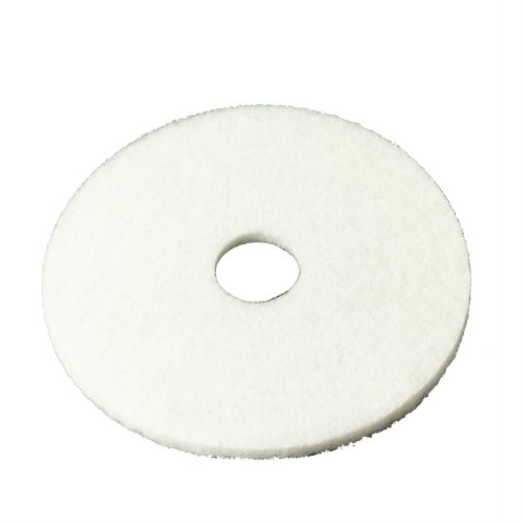 1073832 Pad Flrmch Wht Sr Pl 20'''' 3M 20 In. D Non Woven Natural/Polyester Fiber Floor Polishing Pad White (Pack Of 5)