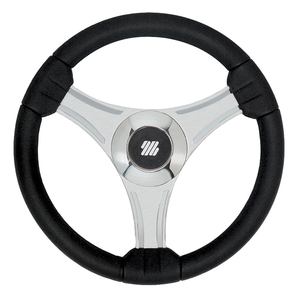 Uflex - Tavolara - 13.8'' Black Polyurethane Steering Wheel W/Silver Spokes &Amp; X62 Hub,WBAUVA001347500