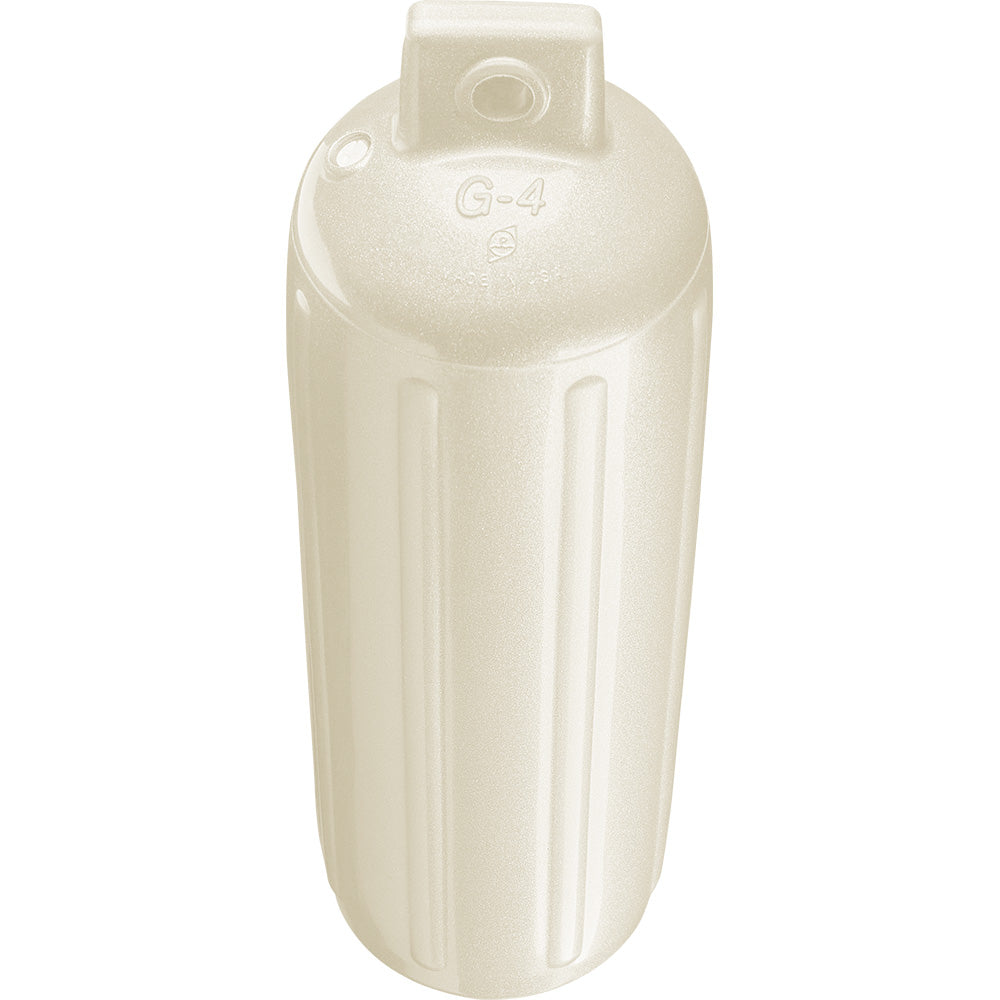 Polyform G-4 Twin Eye Fender 6.5'' X 22'' - Metallic White,WBAUVA001347507