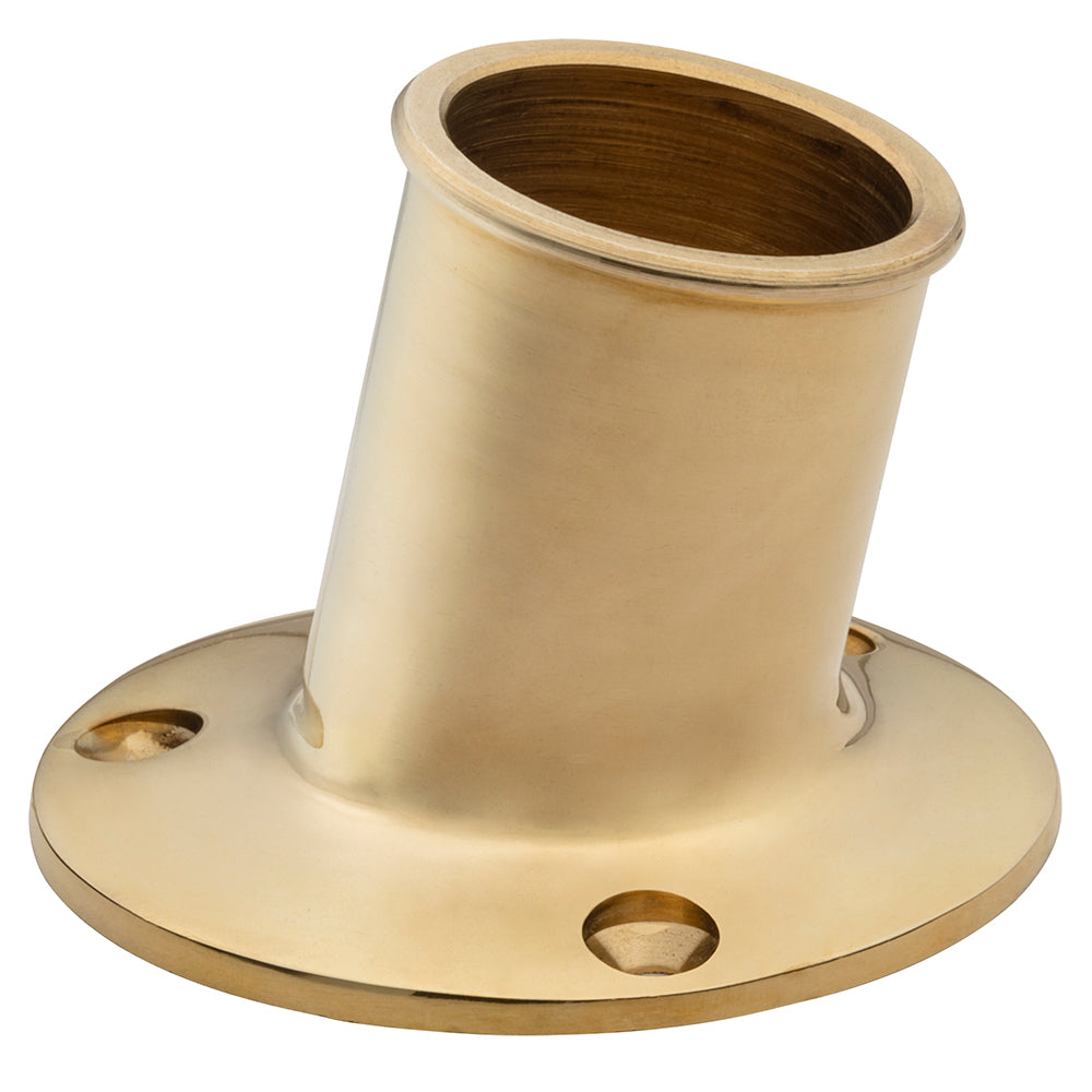 Whitecap Top Mount Flag Pole Socket 1-1/4'' Id - Polished Brass,WBAUVA001347522