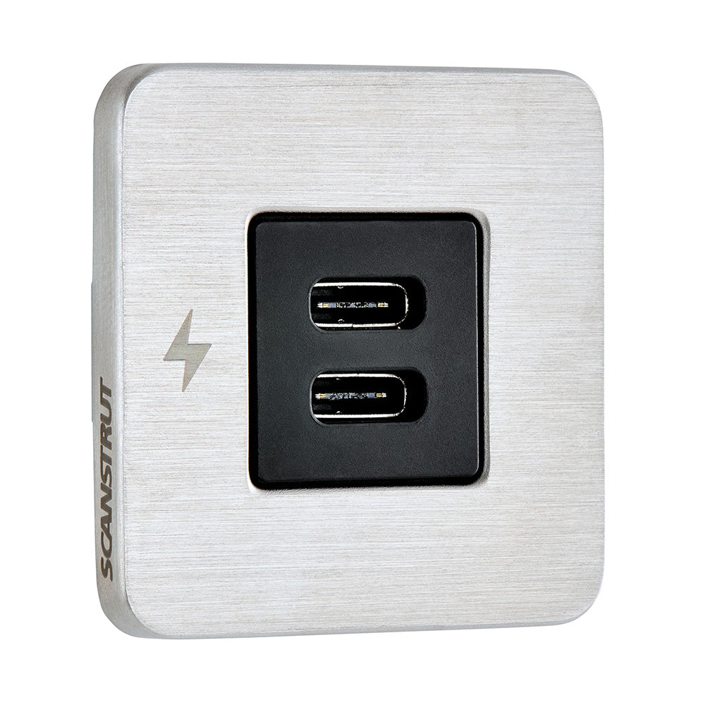 Scanstrut Tile Usb-C Interior Charging Socket - 12/24V - Stainless Steel Bezel,WBAUVB0F24TLK8J
