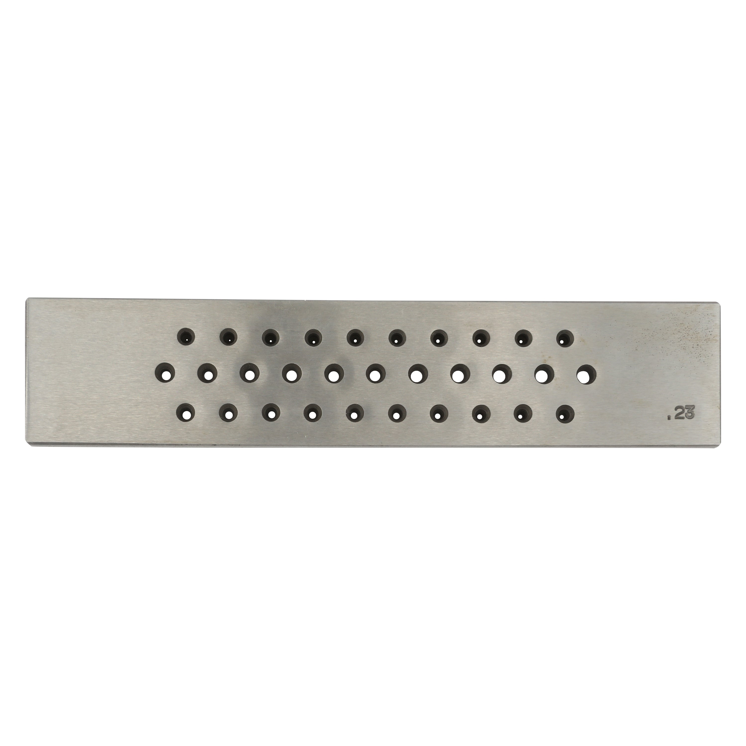 Round Wire Draw Plate, 3mm - .5mm, 31 Holes, Hardened Steel