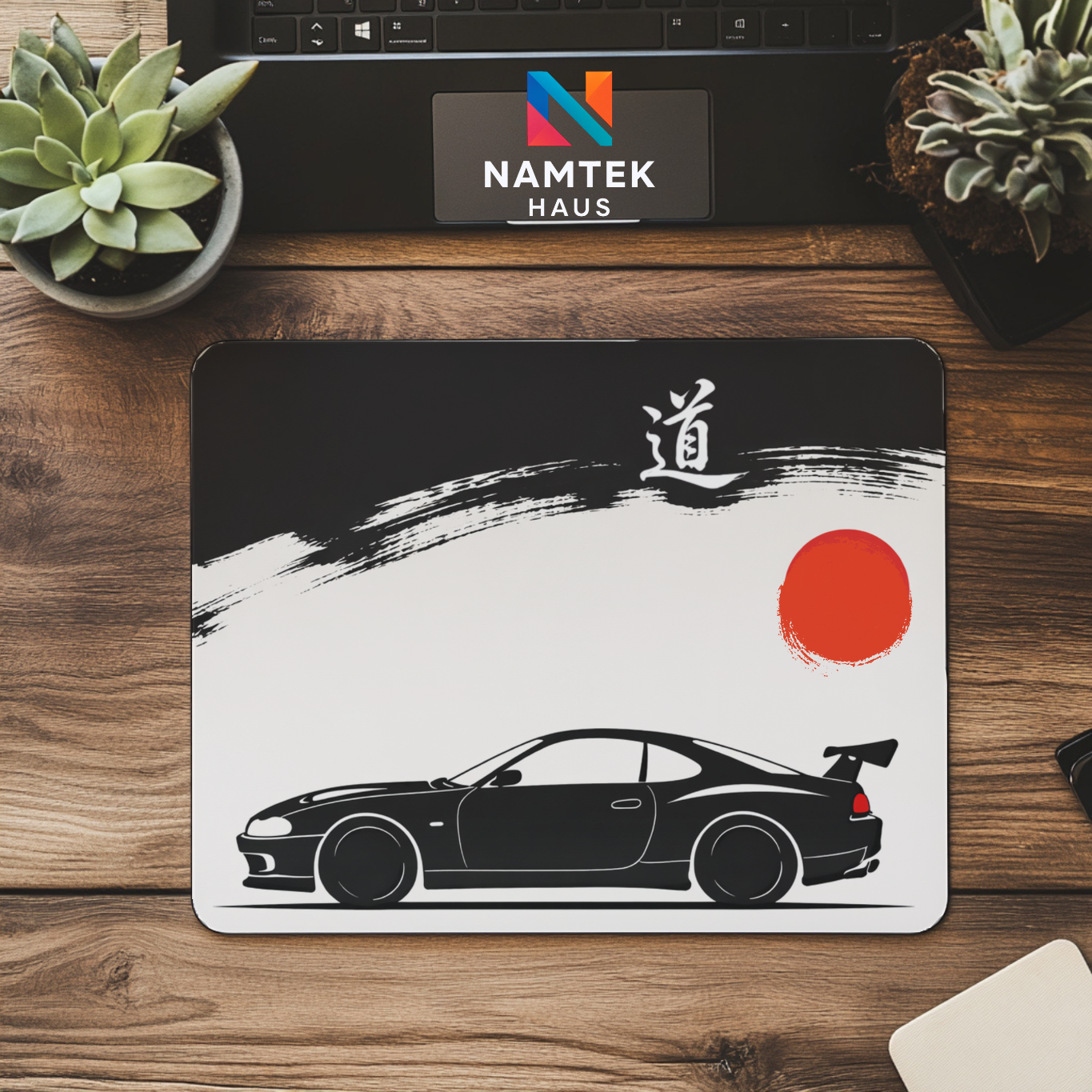Japanese Drift Art Desk Mat / Mouse Pad – Minimalist JDM Car Design