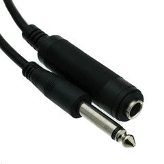 1/4 Inch Mono Extension Cable, 1/4 Male To 1/4 Female, 6 Foot