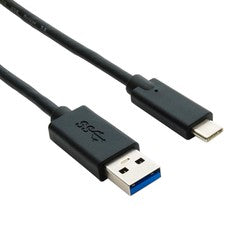 USB 3 - 5Gbps 10-watt - Type A male  to C male Cable, Charge & Data Sync, 1 foot