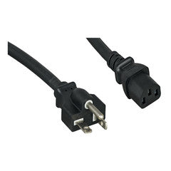 Black NEMA 5-20P TO IEC-60320-C13, 14/3, UL Listed, SJT, 6 foot
