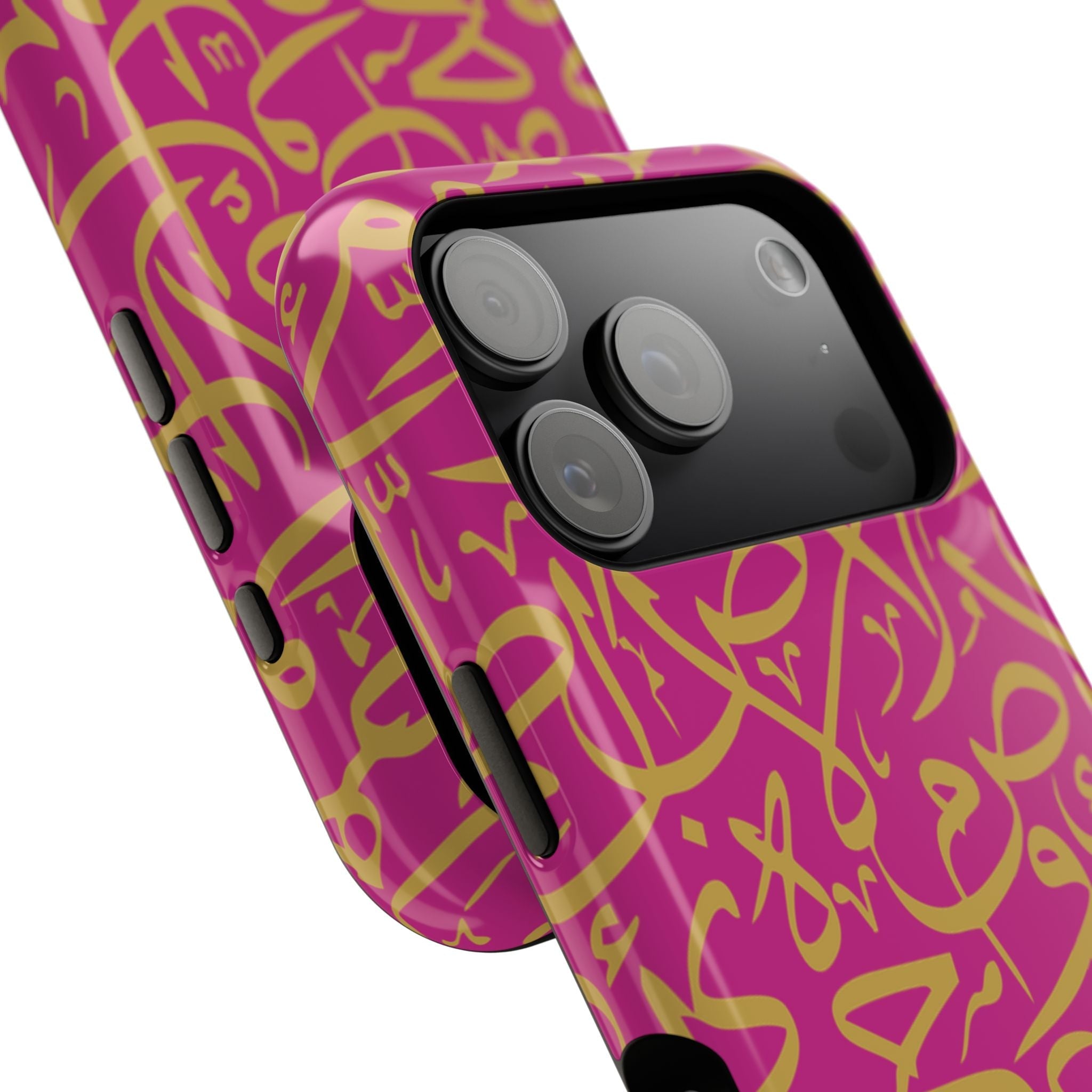 Pink and Gold Arabic Letters  Iphone Magnetic Tough Cases