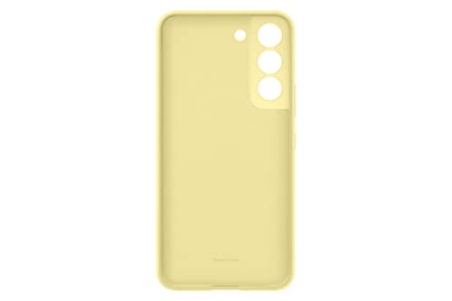 Samsung Galaxy S22 Silicone Cover, Protective Phone Case, Soft, Sleek Protection, Slim Design, Matte Finish, Us Version, Yellow,