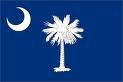 Clementine Design South Carolina Flag Ceiling Fan Pull Round Blue