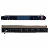 8 AC outlets Rack mountable power control module w/Dual lights & light dimmer control